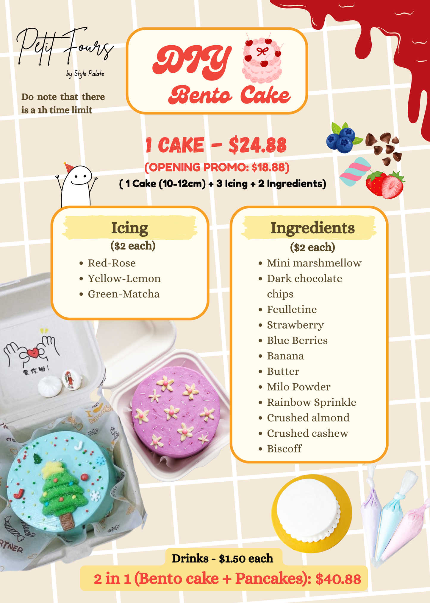 DIY Bento Cake for 2 pax